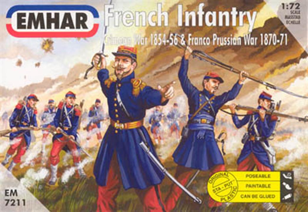 Emhar 1/72 7211 French Infantry Crimean War 1854-56 Plastic Figures