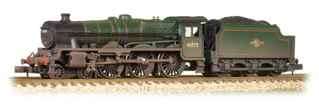 Graham Farish N 372-481 BR Jubilee 45572 Eire Jubilee Class 5XP 4-6-0 BR Lined Green Weathered