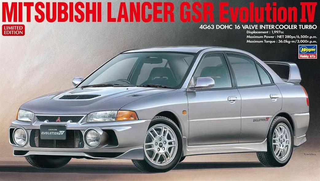 Hasegawa 1/24 20726 Mitsubishi Lancer GSR Evolution IV Car Kit