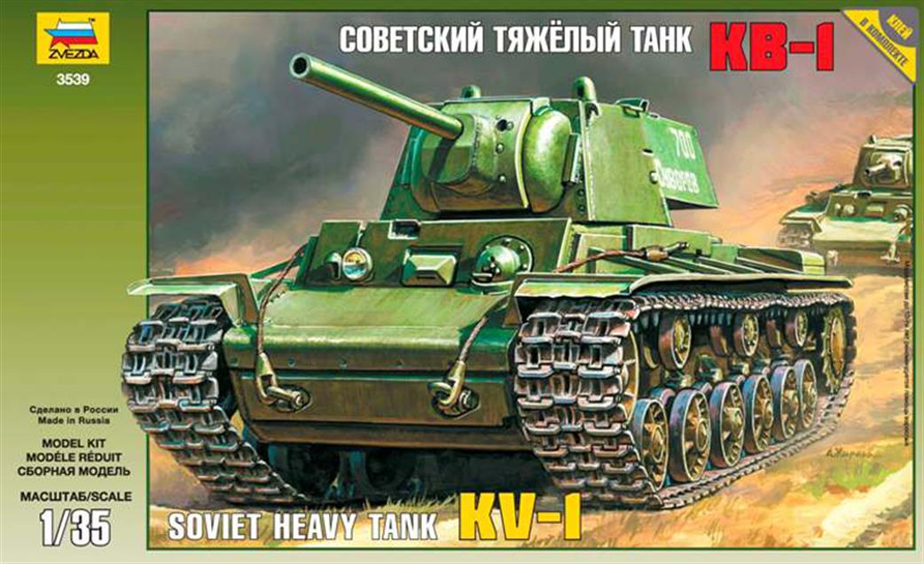 Zvezda 1/35 3539 Soviet Heavy Tank KV-1 Plastic Kit