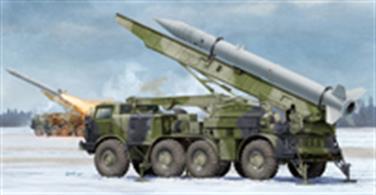 Trumpeter 01025 1/35 Scale Russian 9P113 TEL with 9M21 Rocket of 9K52 Luna-M Short Range Artillery Rocket System (FROG-7)Dimensions - Length 295mm Width 85mm.The model features a detailed cab and full drive train assembly complete with engine transmission, differential housing and suspension units. Over 900 components are contained in the kit and includes etched brass items, clear glazing components and realistic rubber tyres. Decals and a fully illustrated assembly guide complete with full colour finishing instructions are included.Glue and paints are required