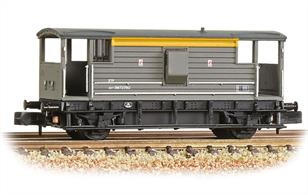 LMS 20 Ton Brake Van in BR Engineers Grey &amp; Yellow livery is sure to make a striking addition to any layout.