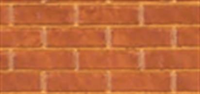 High quality embossed polystyrene sheet with stretcher bond&nbsp;brick pattern, as used in most modern era building construction. The bricks are scaled at 1/12, popular for dolls house construction.Sheet measures 270 x 380mm (approx. 10½ x 15in) matt white styrene.