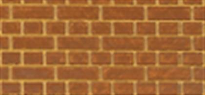 High quality embossed polystyrene sheet with English&nbsp;bond&nbsp;brick pattern, as used in many historic&nbsp;buildings. The bricks are scaled at 10mm to 1 foot&nbsp;suitable for gauge 1 model railways.Sheet measures 270 x 380mm (approx. 10½ x 15in) matt white styrene.