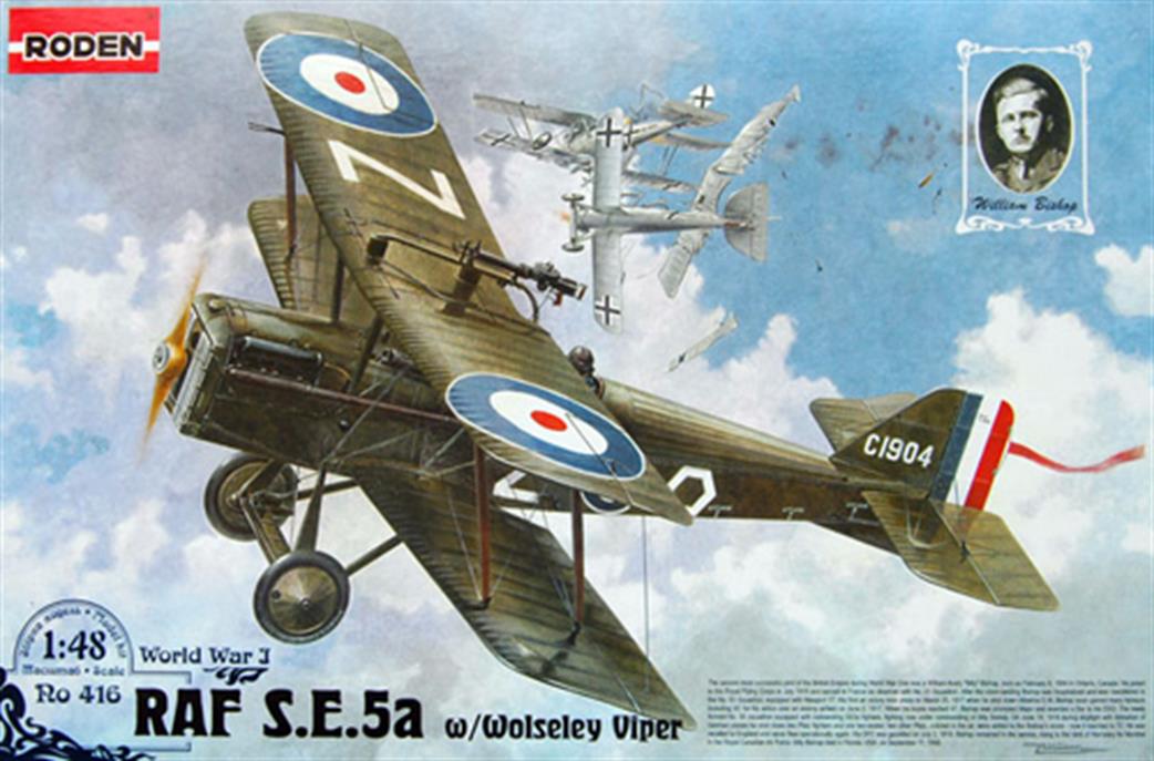 Roden 1/32 607 RAF SE5a Wolseley Viper WW1 Fighter Aircraft Kit