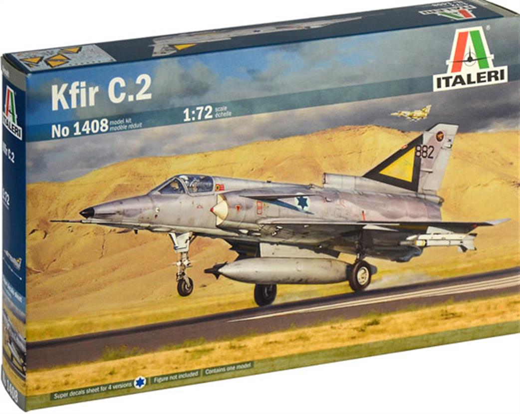 Italeri 1/72 1408 Israeli C-2 Kfir Jet Fighter Aircraft Kit