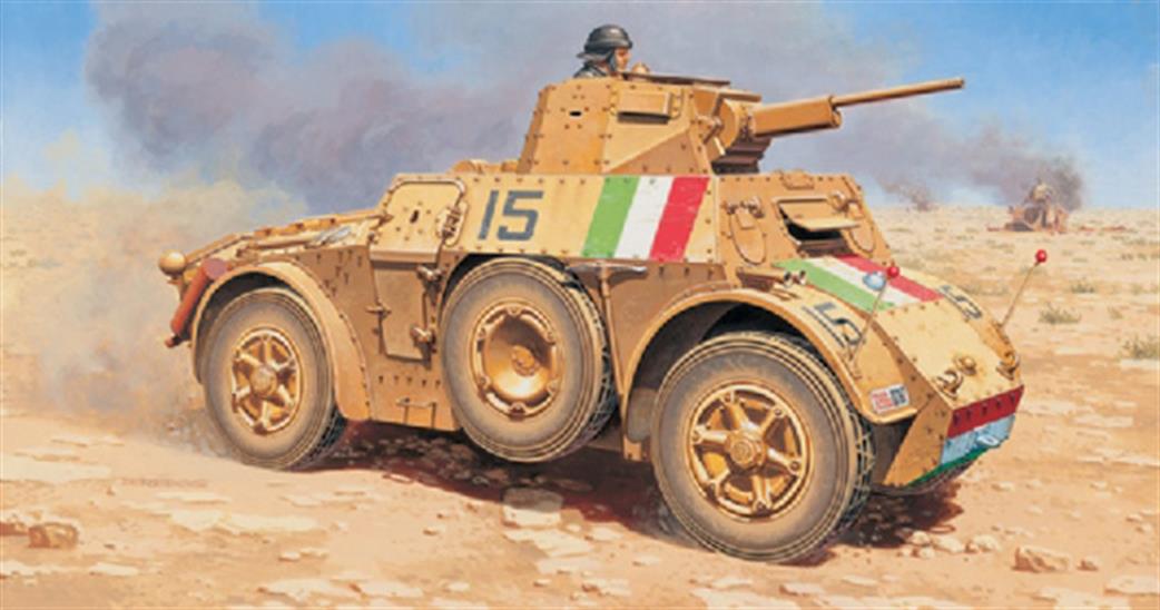Italeri 1/72 7051 Italian Armoured Car Autoblinda AB41 Plastic Kit