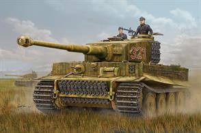 Hobbyboss's 82601 1/16th scale Plastic Kit of the Famous German Tiger 1 Tank. This is big! Length 530mm width 222mm