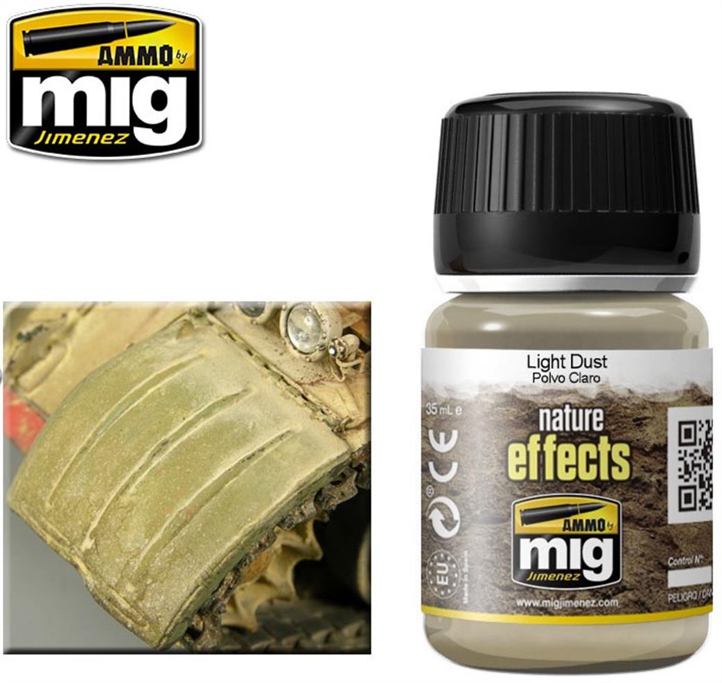 Ammo of Mig Jimenez  A.MIG-1401 Light Dust Enamel Nature Effect 35ml Pot