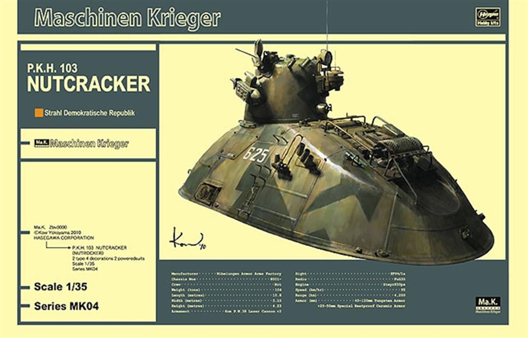 Hasegawa 64004 P K H 103 Nutcracker from Maschinen Krieger  1/35