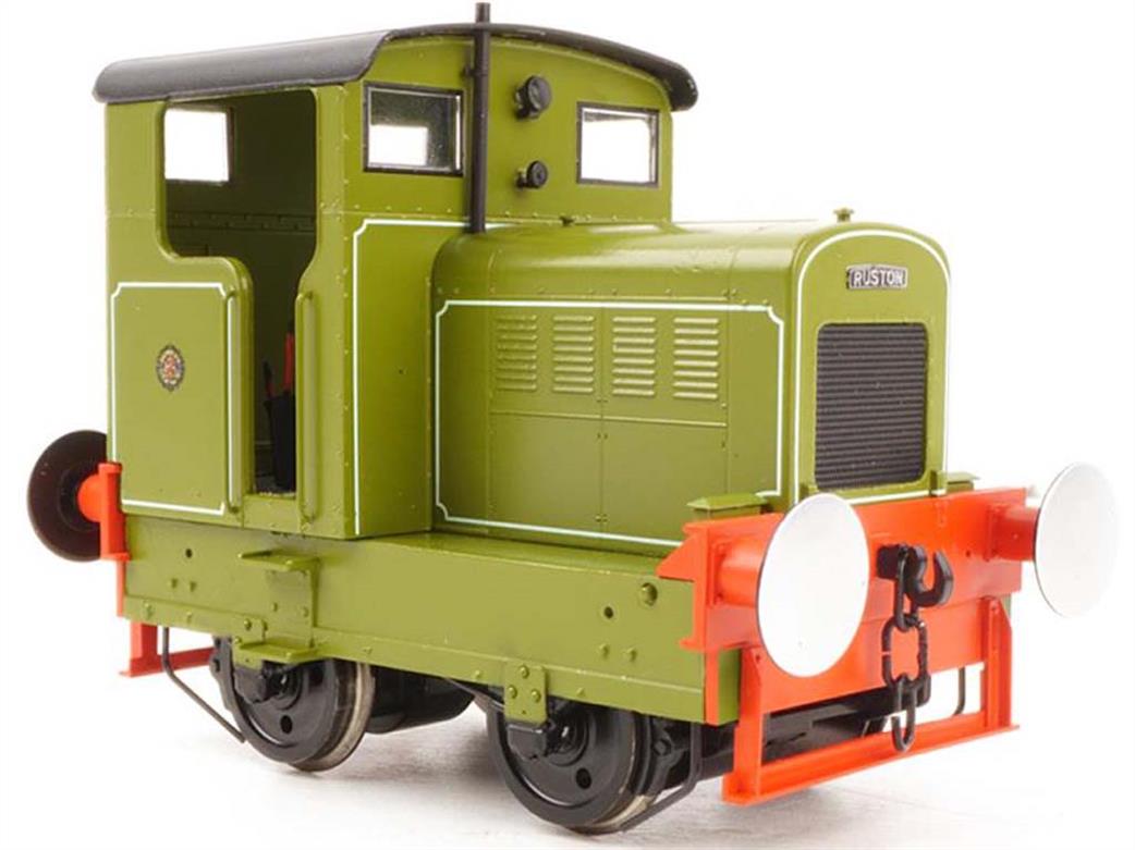 Heljan O Gauge 9030 Ruston 48DS Ruston & Hornsby Factory Lined Green Open Cab RTR