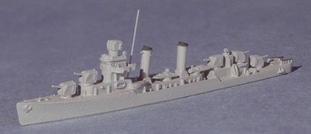 The Benson class were built in two forms. Livermore was the name ship of the heavier (by 50 tons) version and she is modelled as built in 1941.