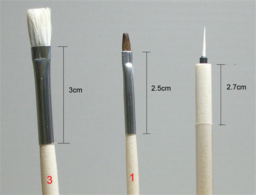 Tamiya  87066 Modelling Paint Brushes Set of 3