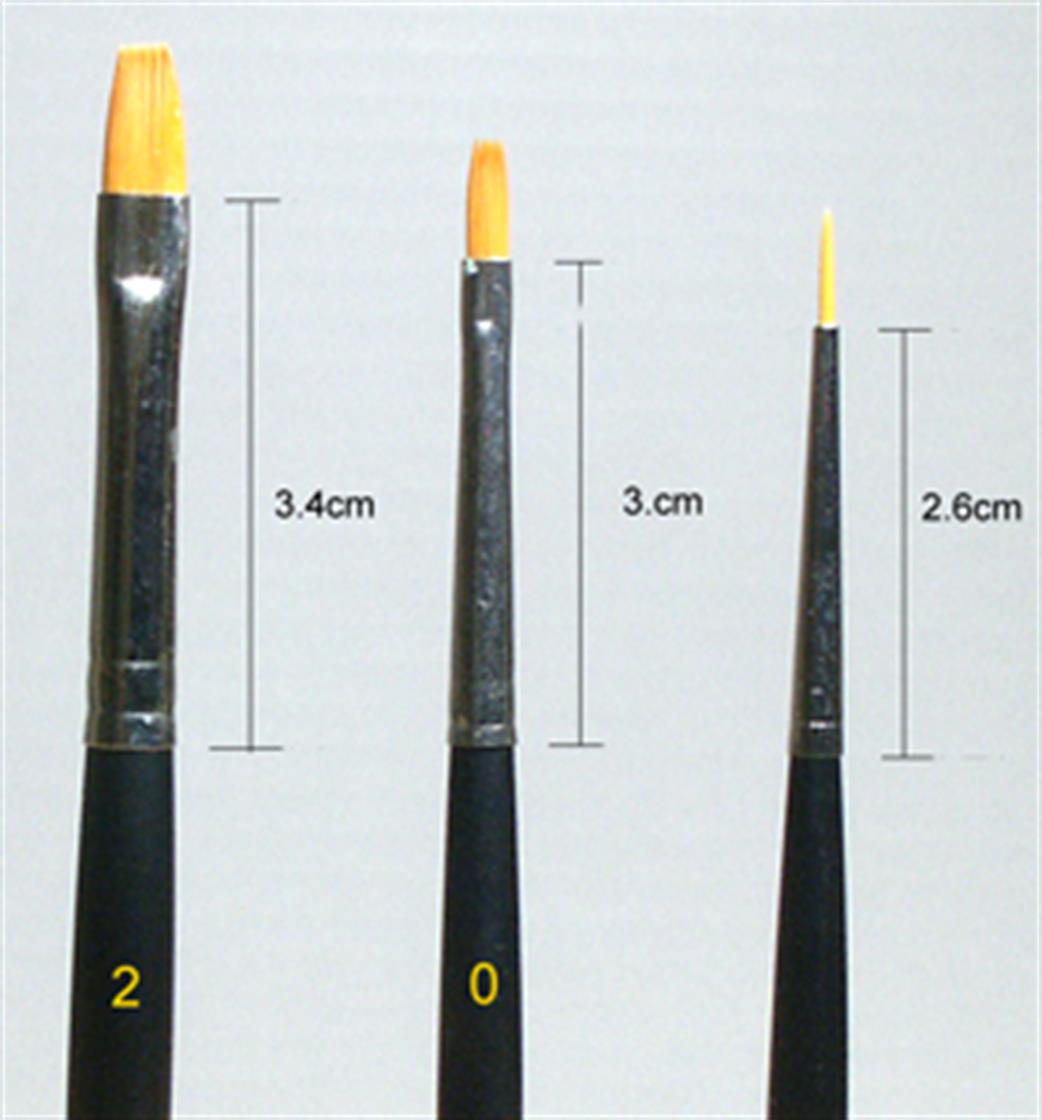 Tamiya  87067 Modelling Brushes High Finish Set of 3