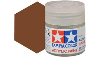Tamiya XF-79 linoleum deck brown acrylic paint suitable for brush or spray painting.