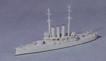 The ships of this pre-Dreadnought class aquitted themselves well in skirmishes with the battlecruiser Goeben during WW1. The design was based on the infamous "Potemkin" and this model is the nearest representative for that ship in current production in this scale.