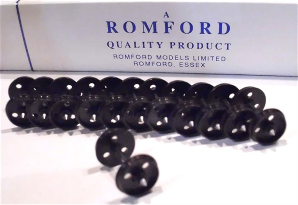 Romford OO JR4 12mm 3 Hole Disc Wheels