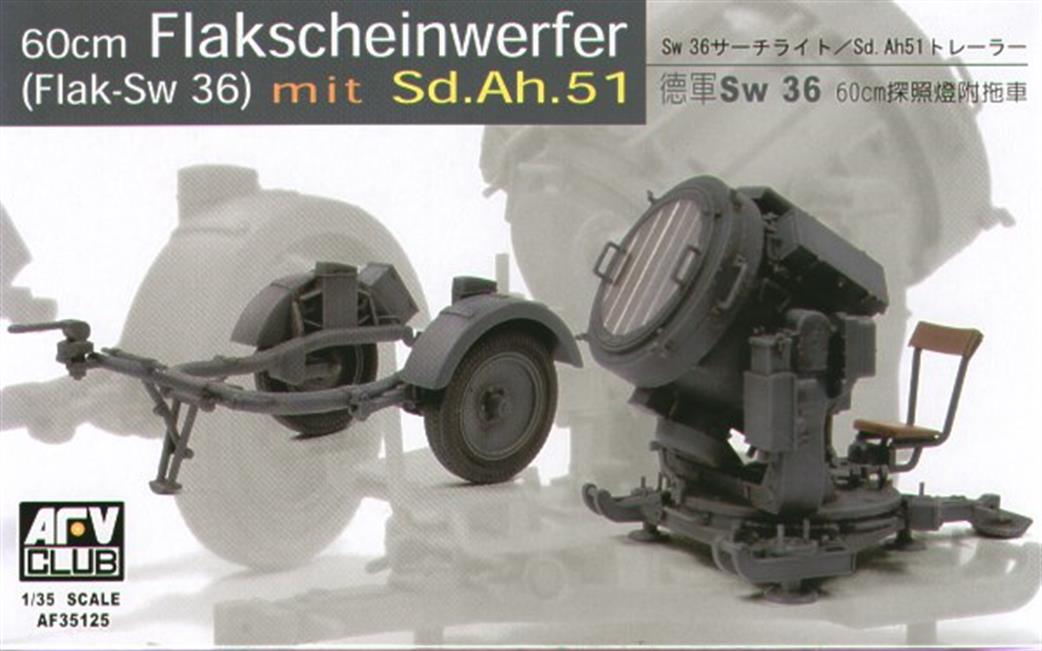 AFV Club AF35125 German SW-36 Flakscheinwerfer (Searchlight) With Sd.51AHT 1/35