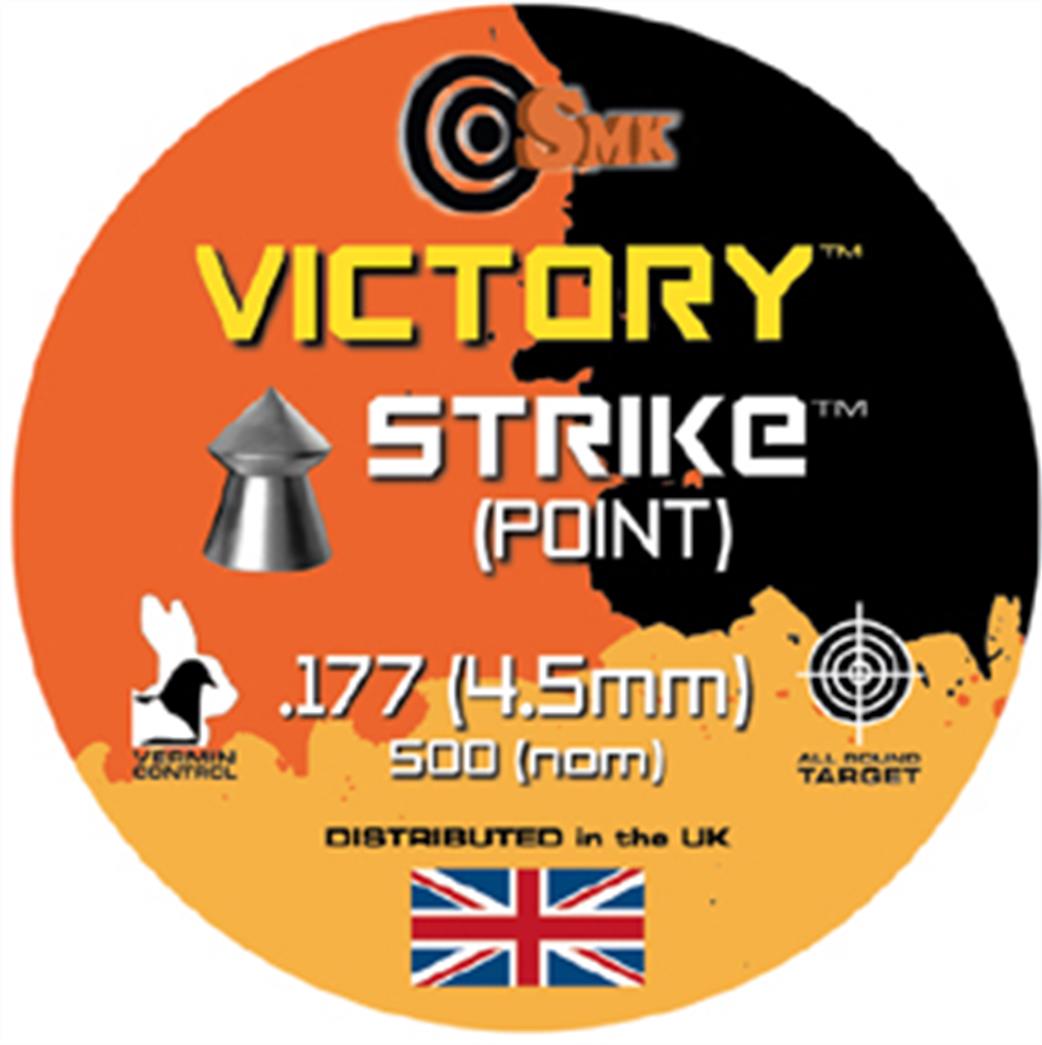 SMK  SNSTRIKE177 Victory Strike .177 Point Air Rifle Pellets Tin of 500