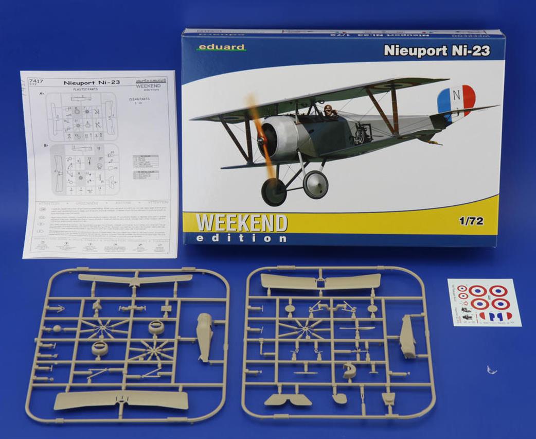 Eduard 1/72 7417 Nieuport Ni-23 French WW1 Fighter Weekend Version Plastic Kit