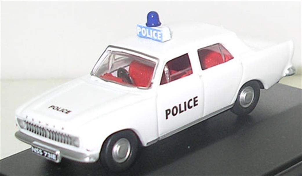 Oxford Diecast 1/76 76ZEP003 Ford Zephyr White Police Car