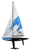 Thunder Tiger Naulantia Yacht TT5549 1M Racing Yacht is equipped with rigid ABS blow hull, tear- resistant racing sails, and low drag steel ballast. High quality display stand is included. Mid to light winds are suggested when sailing Naulantia.
