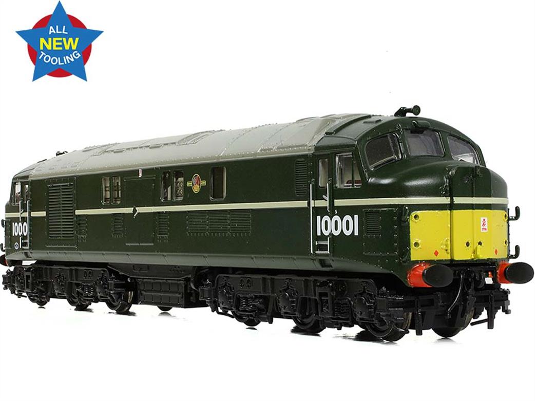 Graham Farish 372-918 BR 10001 ex-LMS Diesel Locomotive BR Lined Green Small Warning Panels N