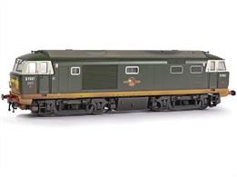 The Hymek models have a heavy diecast chassis block within which is fitted a powerful motor with twin flywheels and drive shafts to both trucks, providing drive to all four axles. This mechanism provides plenty of traction power for hauling realistic trains, even on gradients.The bodyshell is accurately shaped, recreating the distinctive style of the Hymek locomotives and completed with separately fitted handrails and detailing parts.