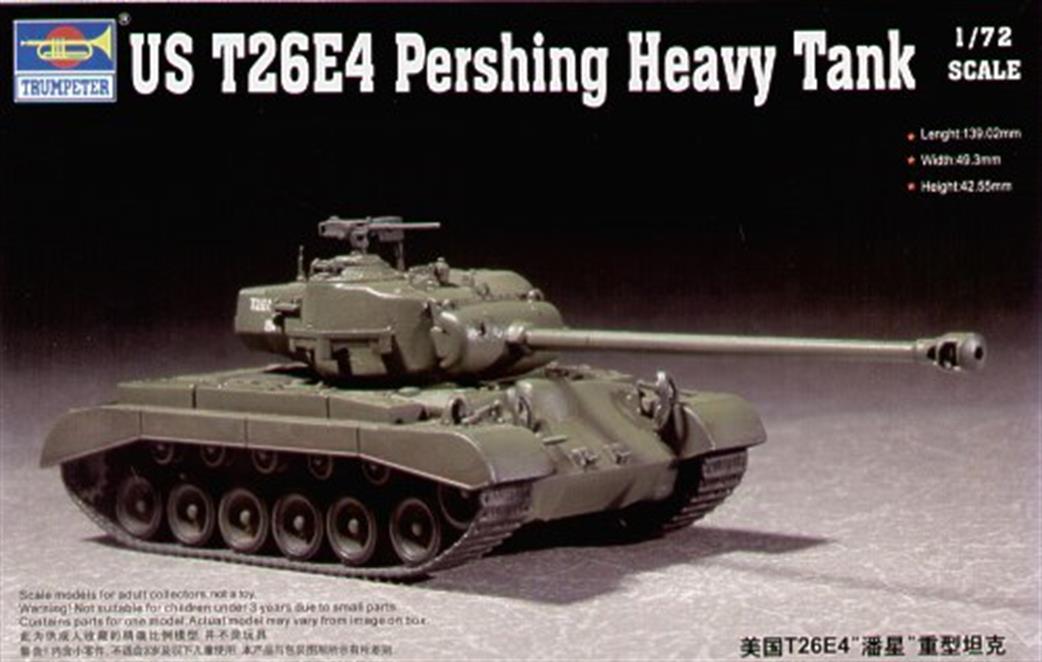 Trumpeter 1/72 07287 US Pershing T26E4 Heavy Tank Kit
