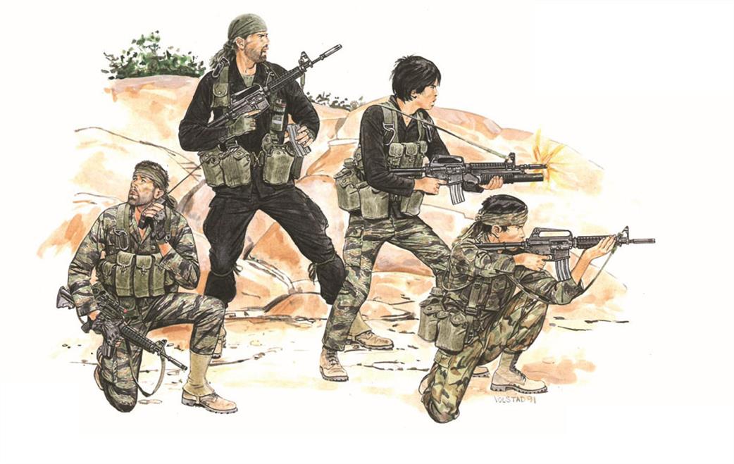 Dragon Models 1/35 3306 Macv-Sog Military Assistance Command Vietnam 4 Piece Figure Set