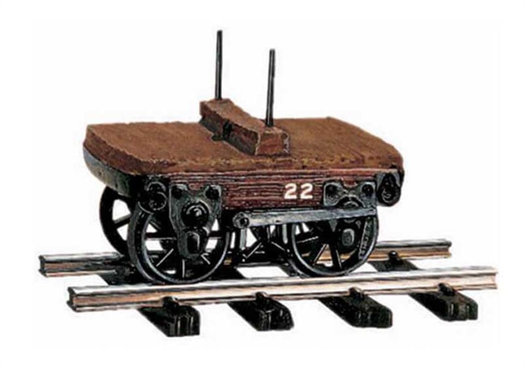 Peco O-16.5 OR-22 4 Wheel 2-ton Bolster Wagon kit