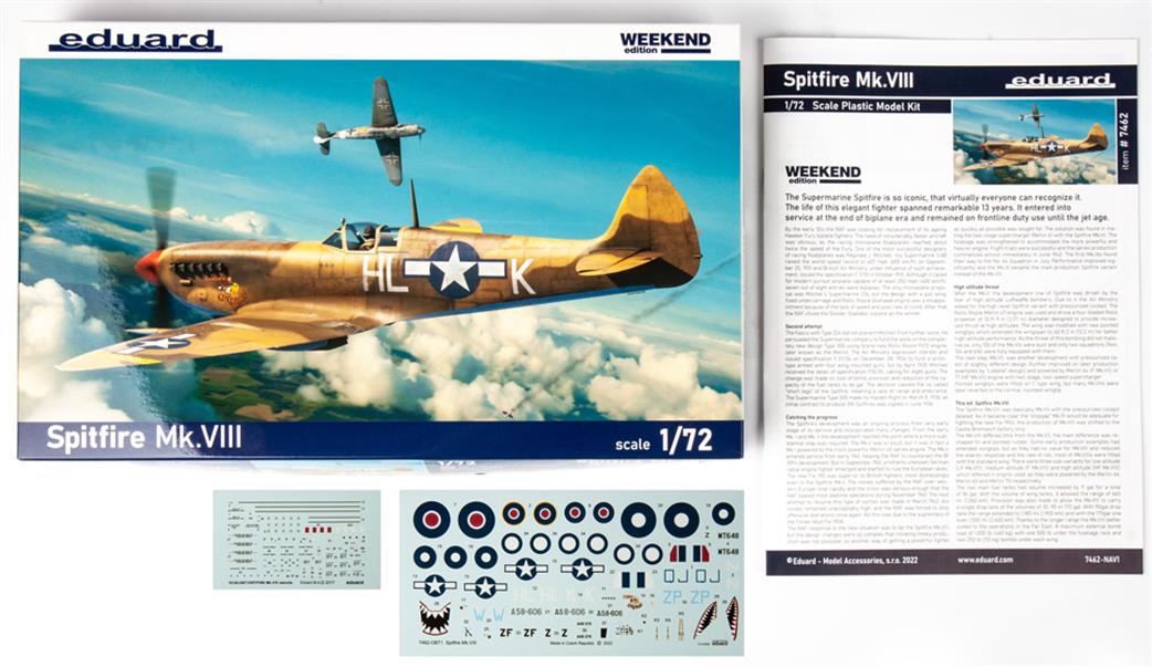Eduard 1/72 7462 Spitfire Mk.V111 Weekend Edition Plastic Kit