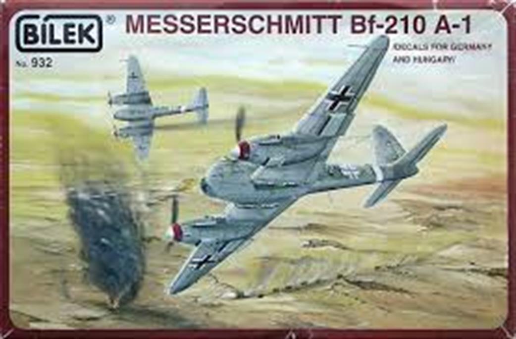 Bilek 932 Messerscmitt Bf-210 A1 German WW2 Fighter Bomber Plastic Kit 1/72