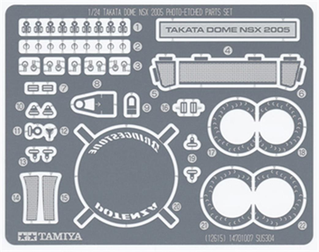 Tamiya 1/24 12615 Takata Dome NSX Photo Etched Parts Set