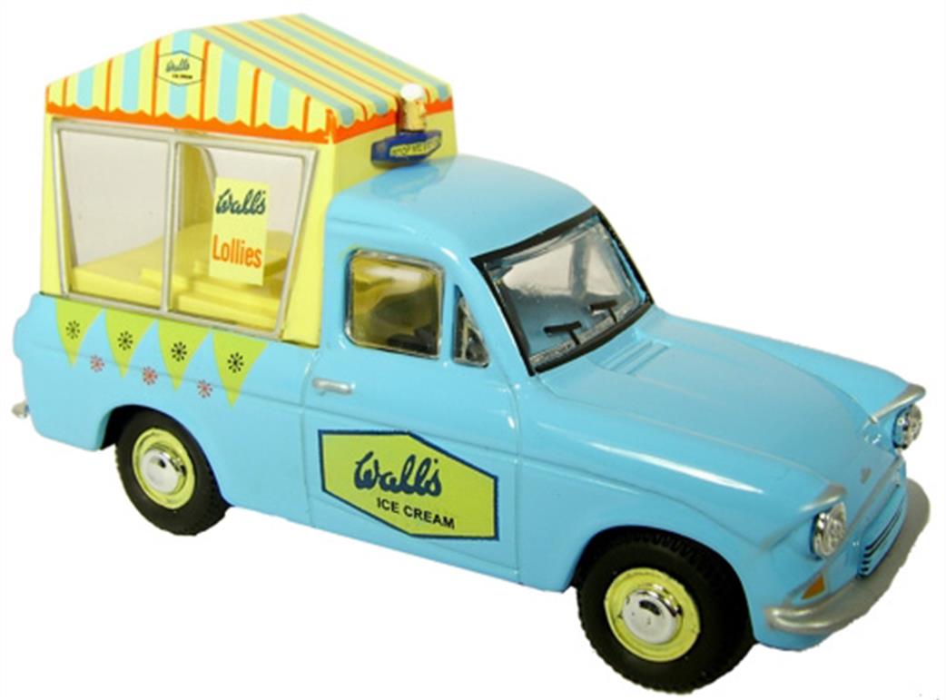 Oxford Diecast ANG018 Ford Anglia Van Walls Ice Cream Funny Face 1/43