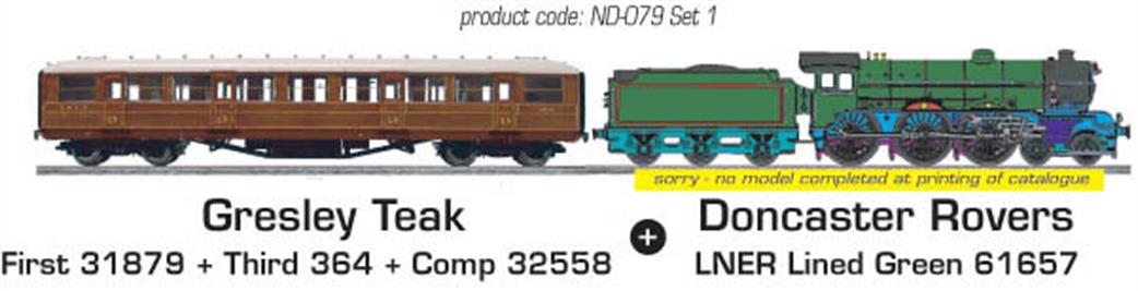 Dapol 2S-020-008 The Easterling Train Pack BR 61669 Barnsley ex-LNER B17 Class 4-6-0 Early Crest + 4 Gresley Coaches C&C N