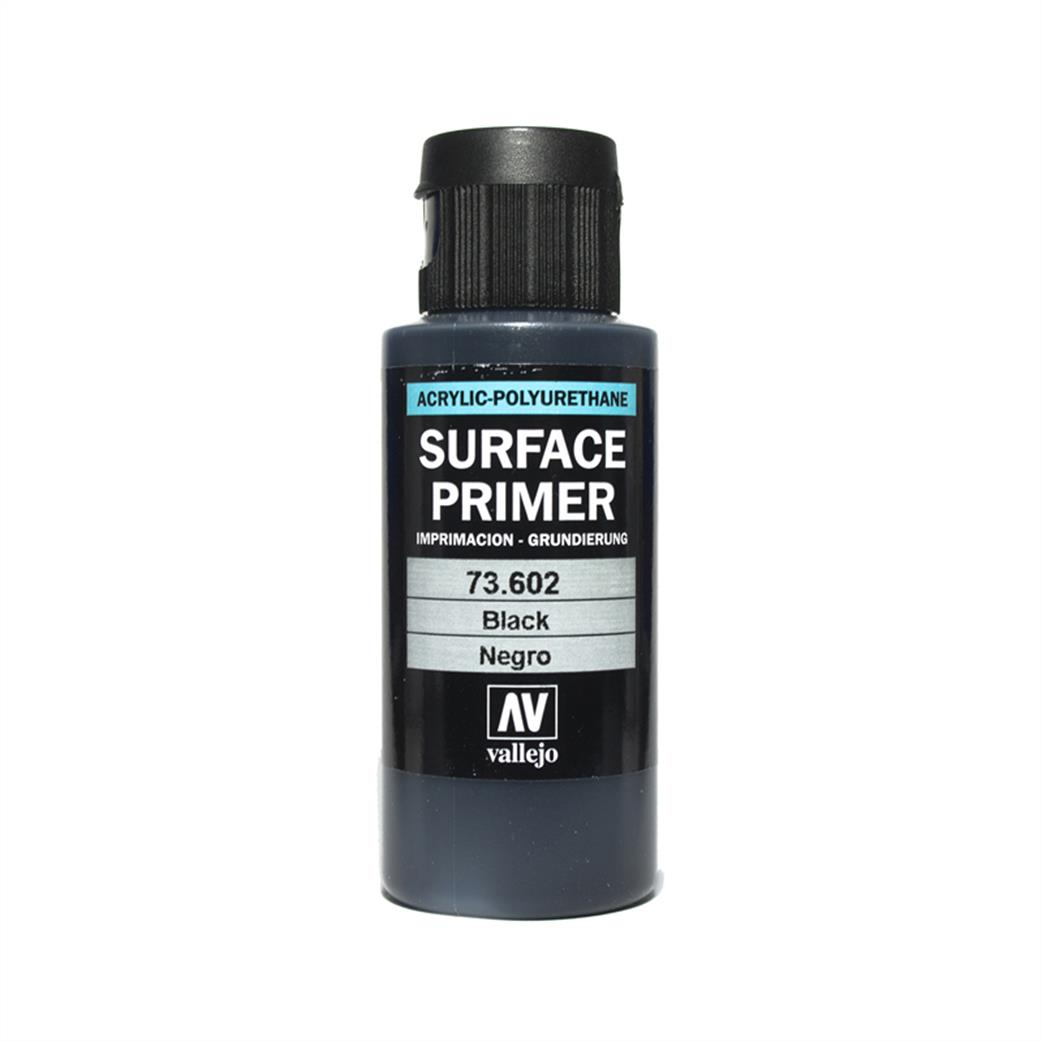 Vallejo  73602 Black Polyurethane Primer 60ml Bottle Acrylic