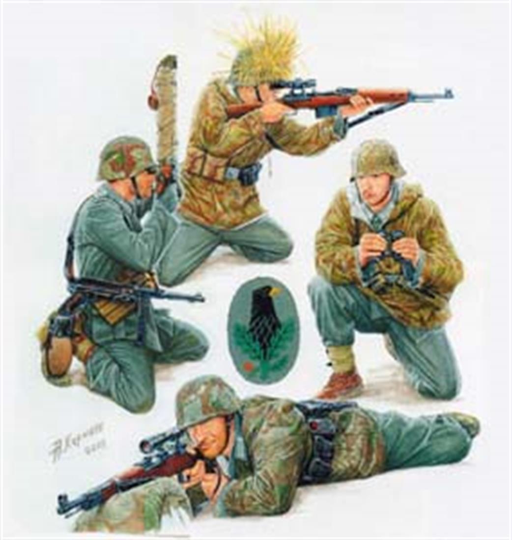 Zvezda 1/35 3595 German WW2 Sniper Team plastic Figure Set