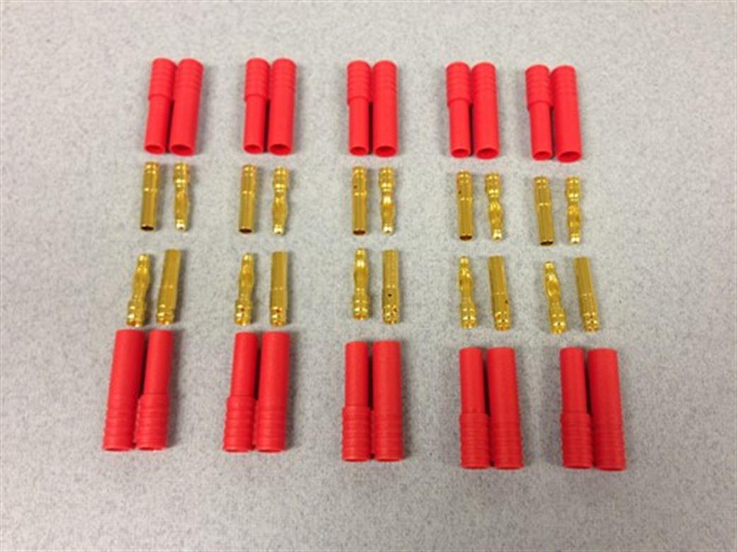 Logic RC  O-FSGC04P/10 4mm Gold Connector Polarity Protected 10 Pairs