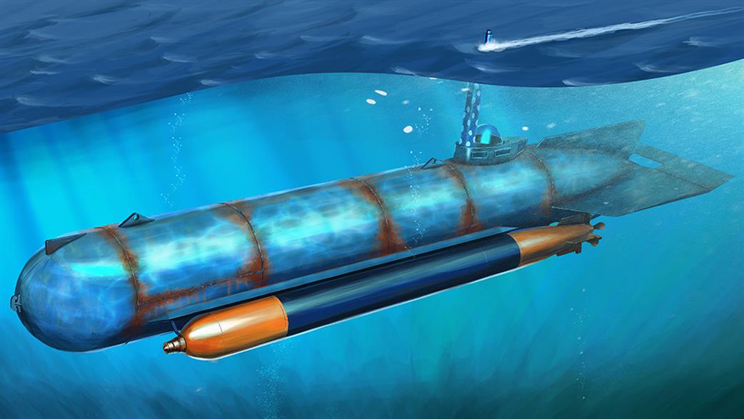 Revell 1/72 05187 German Molch Midget Submarine Kit
