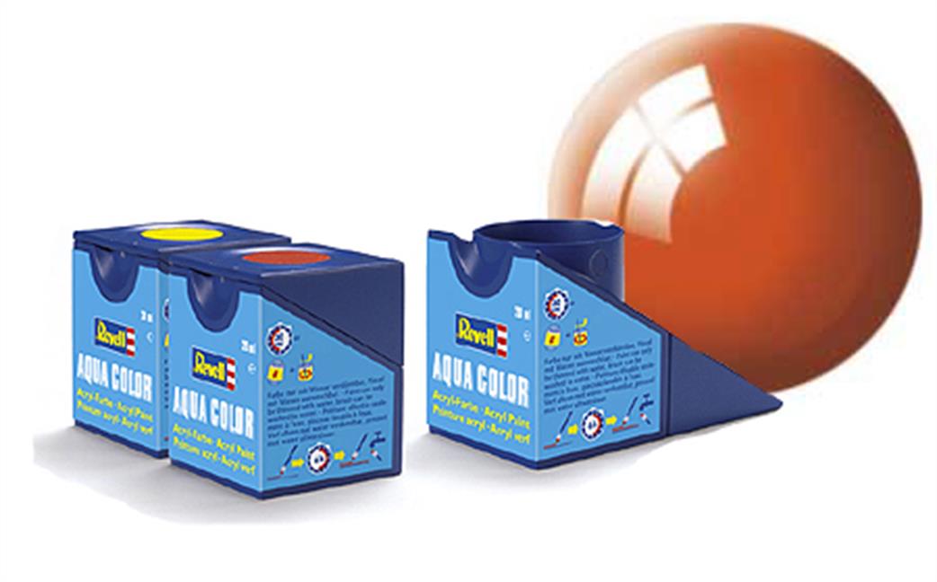 Revell  36130 30 Orange Gloss Aqua Color Acrylic Paint 18ml