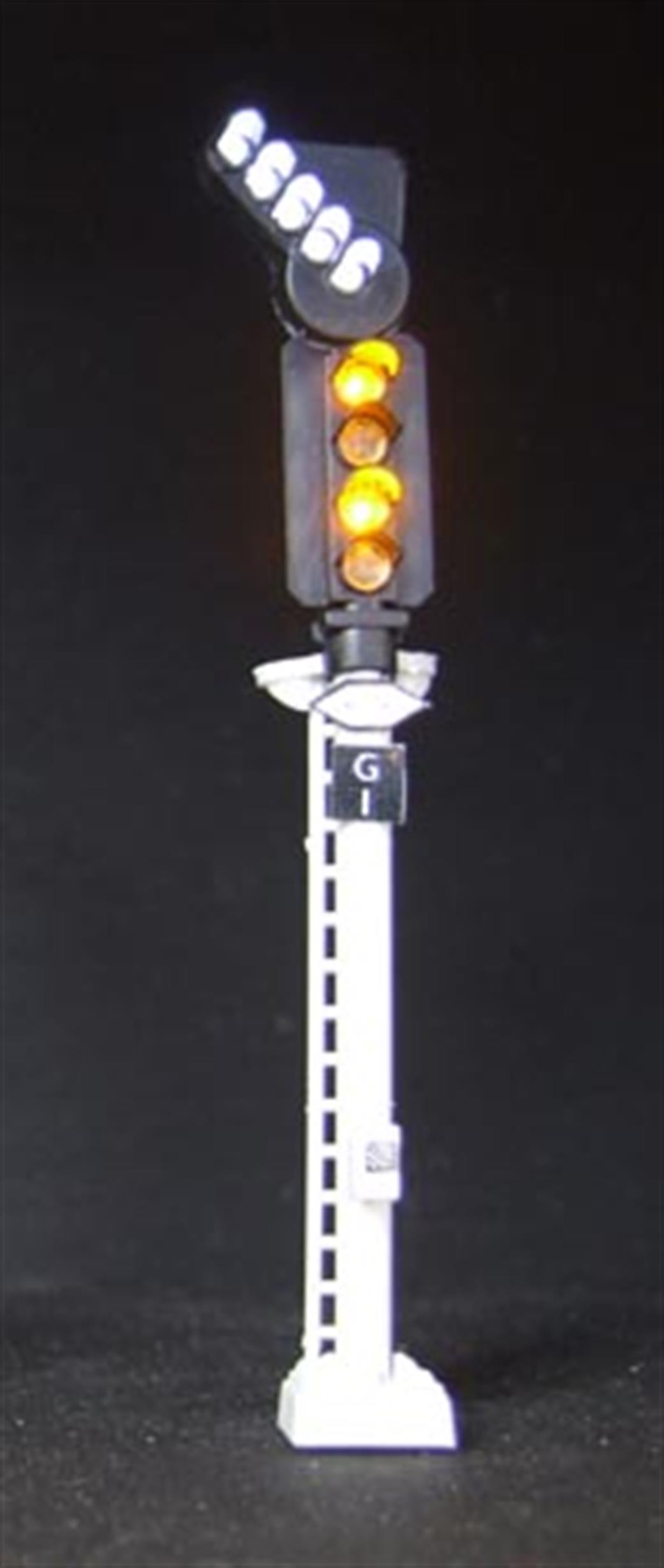 TrainTronics OO 114 4 Aspect Colour Light Signal Left Feather