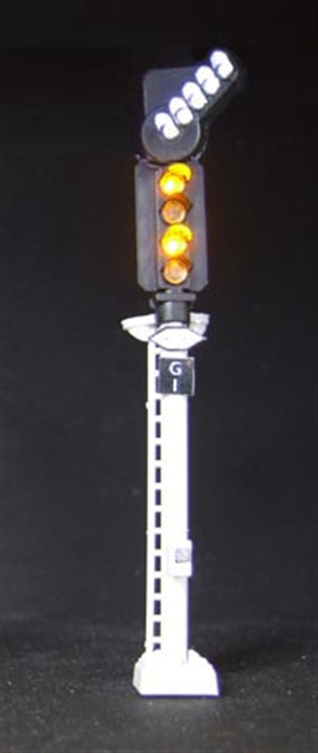 TrainTronics OO 115 4 Aspect Colour Light Signal Right Feather