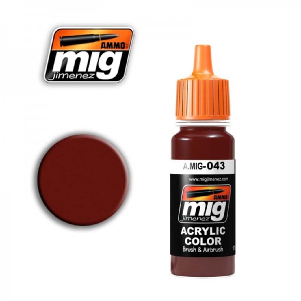 Ammo of Mig Jimenez A.MIG-043 043 Shadow Rust Paint Acrylic Paint