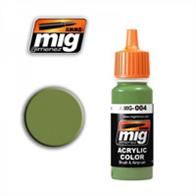 MIG Productions 004 B Resdagrun RAL 6011These high quality oil paints are perfect for 1945 German Camouflage, SS DOT Uniform Camouflage, New Iraqui Army Camouflage  and Spring Light Vegitation