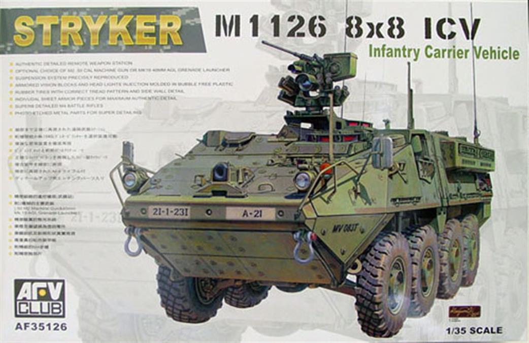 AFV Club 1/35 AF35126 M1126 Stryker ICV Modern US APC
