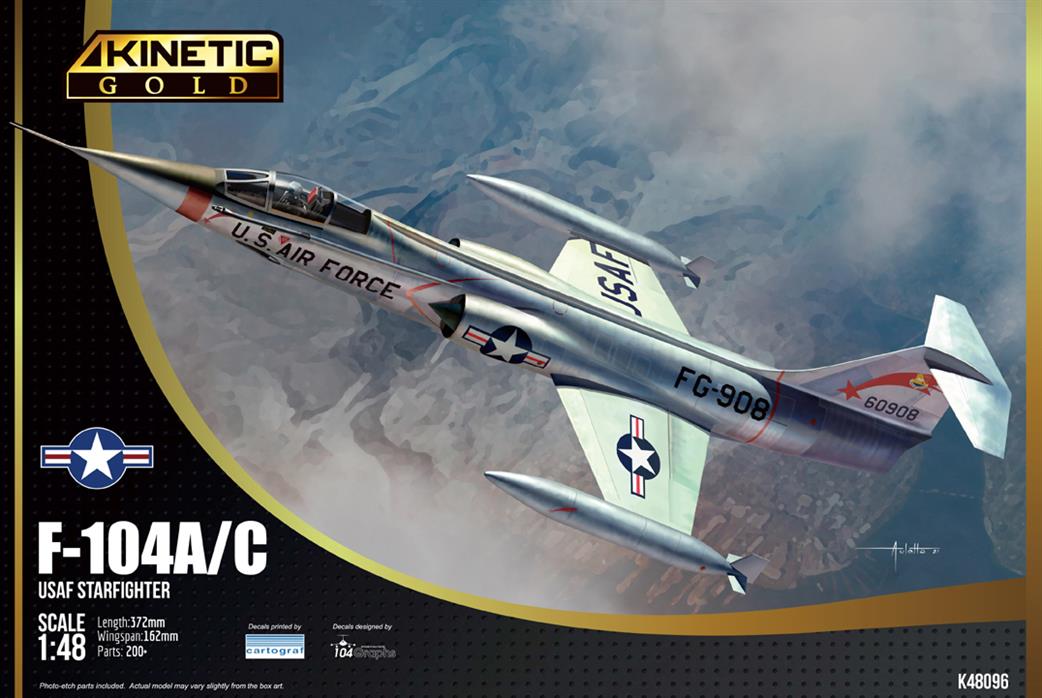Kinetic Models 1/48 48096 F-104 A/C Starfighter Plastic Kit