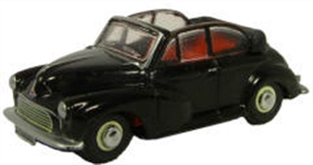 Oxford Diecast 1/76 76MMC002 Morris Minor Car Black Soft Top
