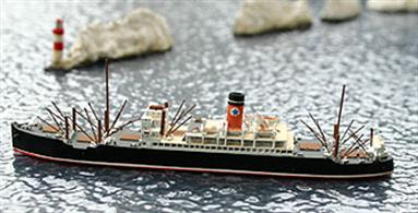 A 1/1250 scale metal model of Tuscan Star of Blue Star Line in 1930 by Albatros SM AL111.
