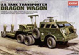 Academy 1/72 M26 Dragon Wagon US Tank Transporter 13409Glue and paints are required to assemble and complete the model (not included)